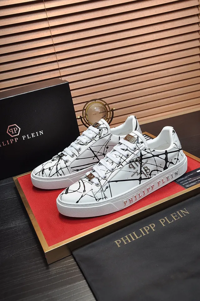 Philipp Plein impression graffiti blanc noir sneakers lifestyle 8