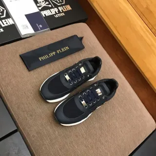 Philipp Plein Navy and Gold Lifestyle Sneakers