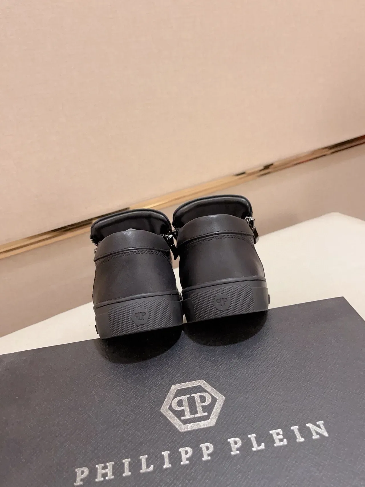 Philipp Plein Snake-Embossed Zipper Slip-On Sneaker 9