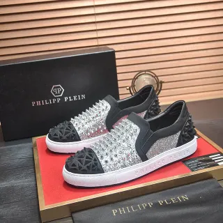 Philipp Plein Spike Glitter 一脚蹬生活方式运动鞋