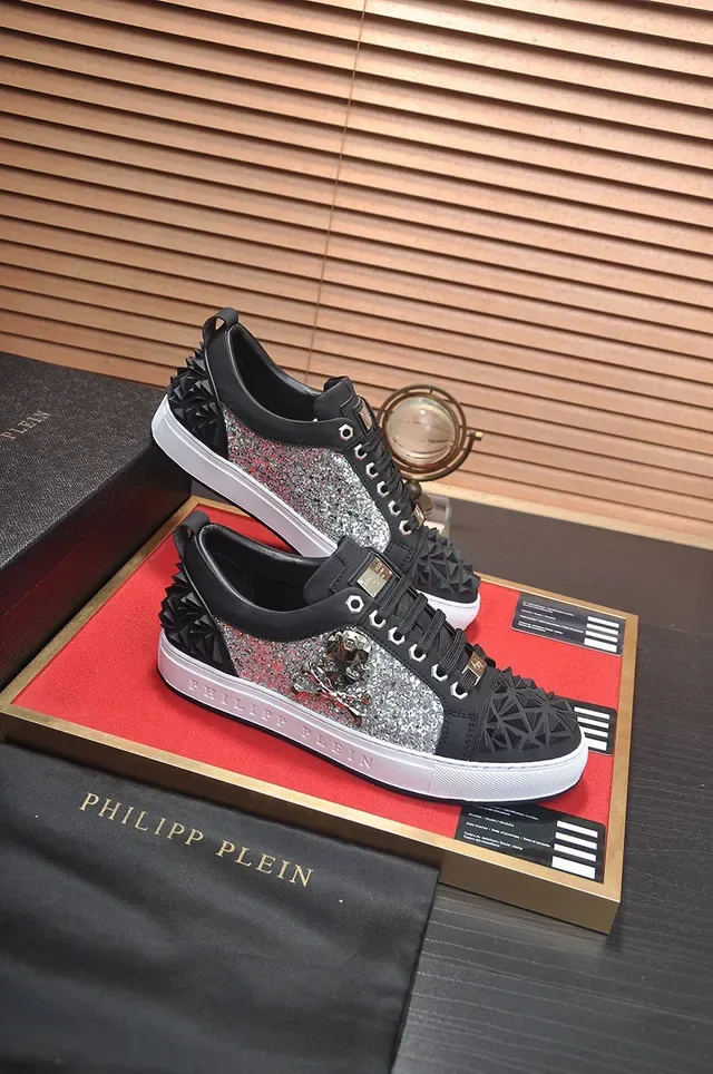 Philipp Plein Chaussures Lifestyle à Crâne Picoté Scintillant 6