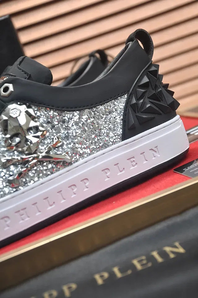 Philipp Plein Chaussures Lifestyle à Crâne Picoté Scintillant 9