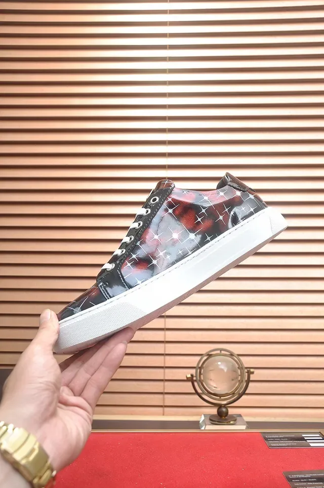 Philipp Plein Star-Grid Print Glossy Black Lifestyle Sneakers 5
