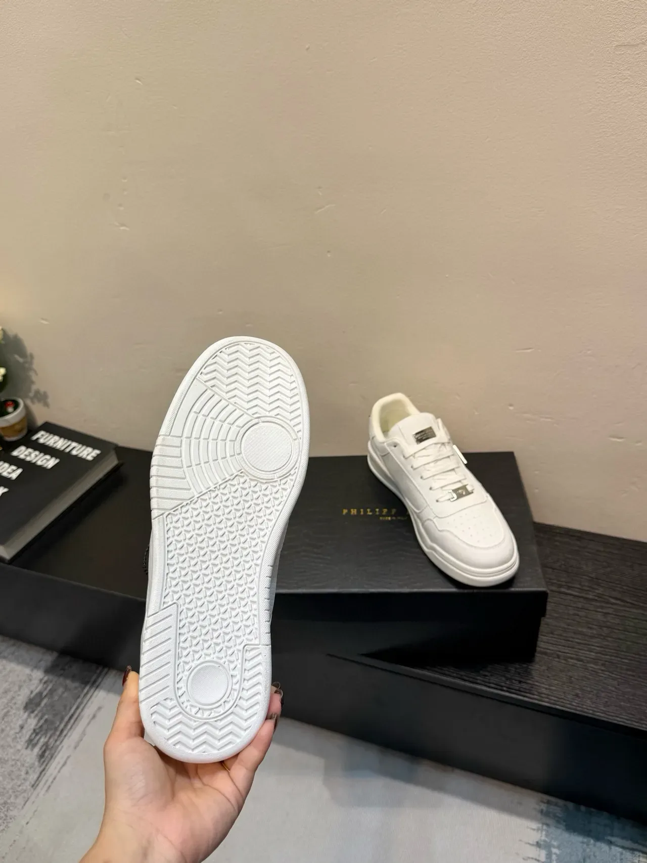 Philipp Plein Street King tênis lifestyle perfurados brancos 8