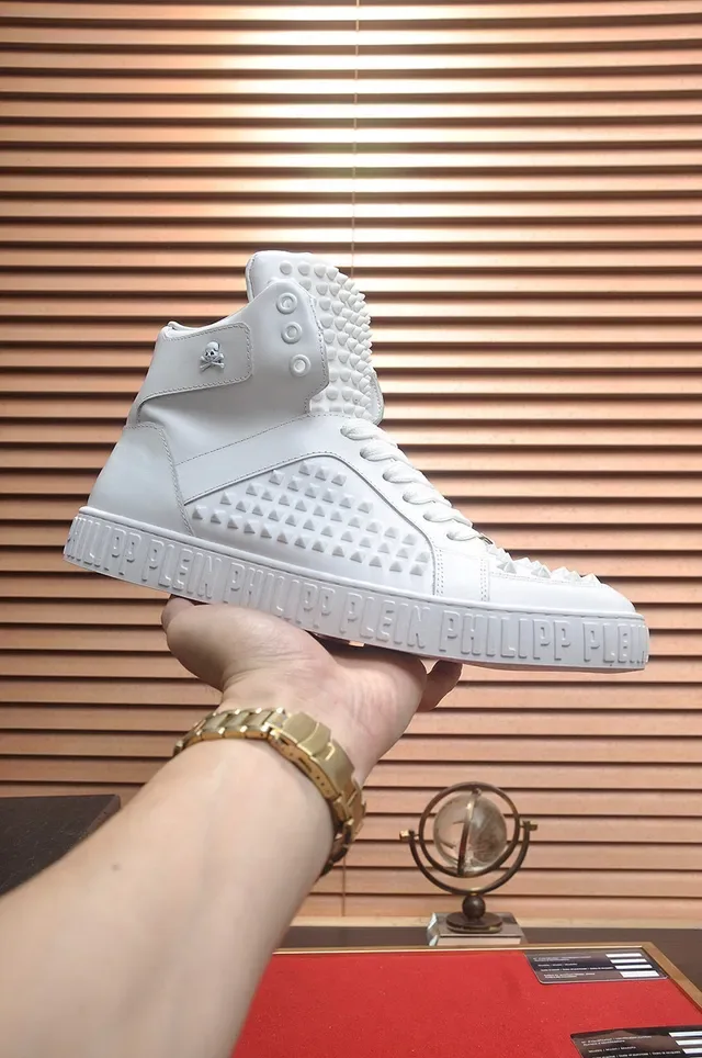 Sneakers Lifestyle Philipp Plein Studded Hautes Blanches 2