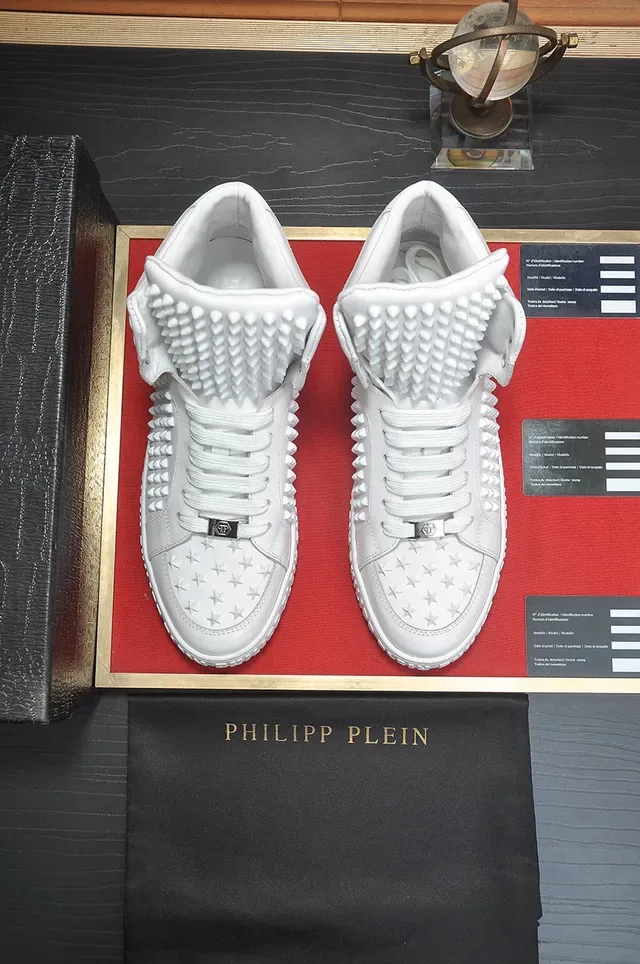 Sneakers Lifestyle Philipp Plein Studded Hautes Blanches 3