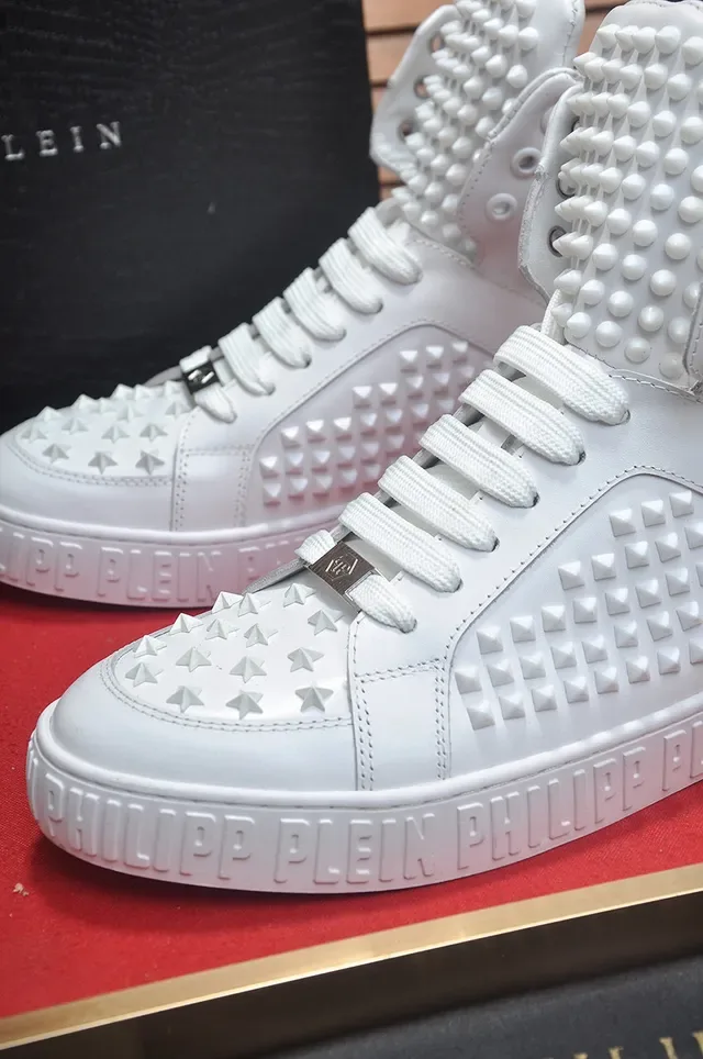 Sneakers Lifestyle Philipp Plein Studded Hautes Blanches 8