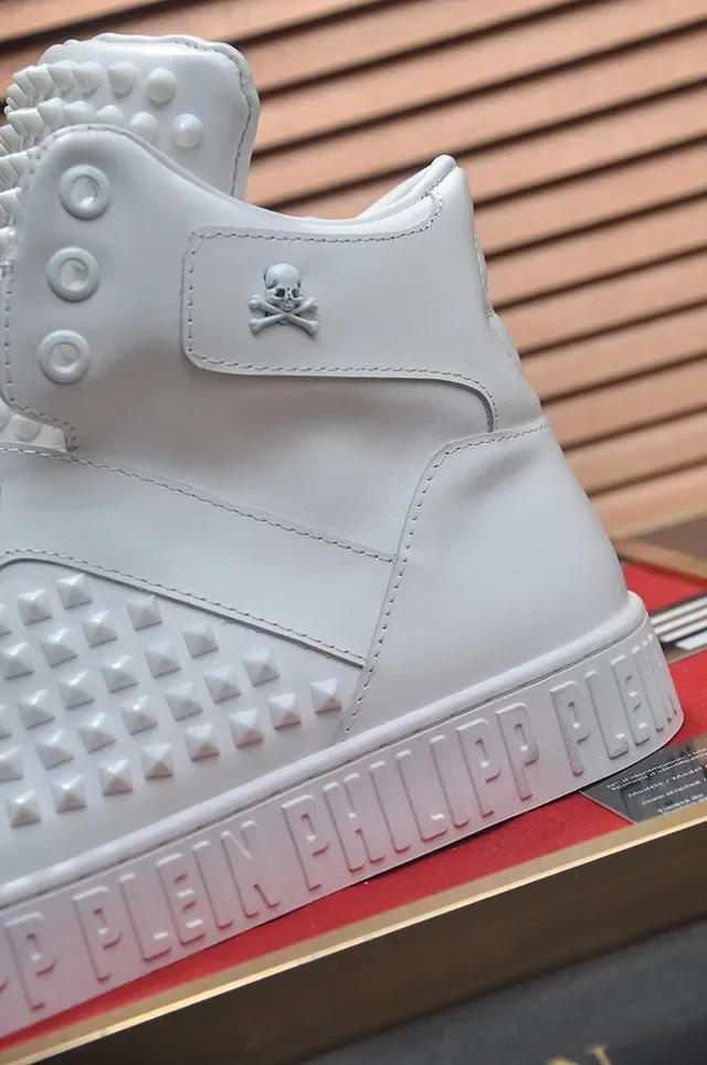 Sneakers Lifestyle Philipp Plein Studded Hautes Blanches 9