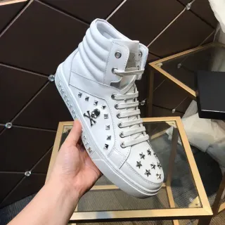 Philipp Plein 带钉骷髅高帮生活方式运动鞋