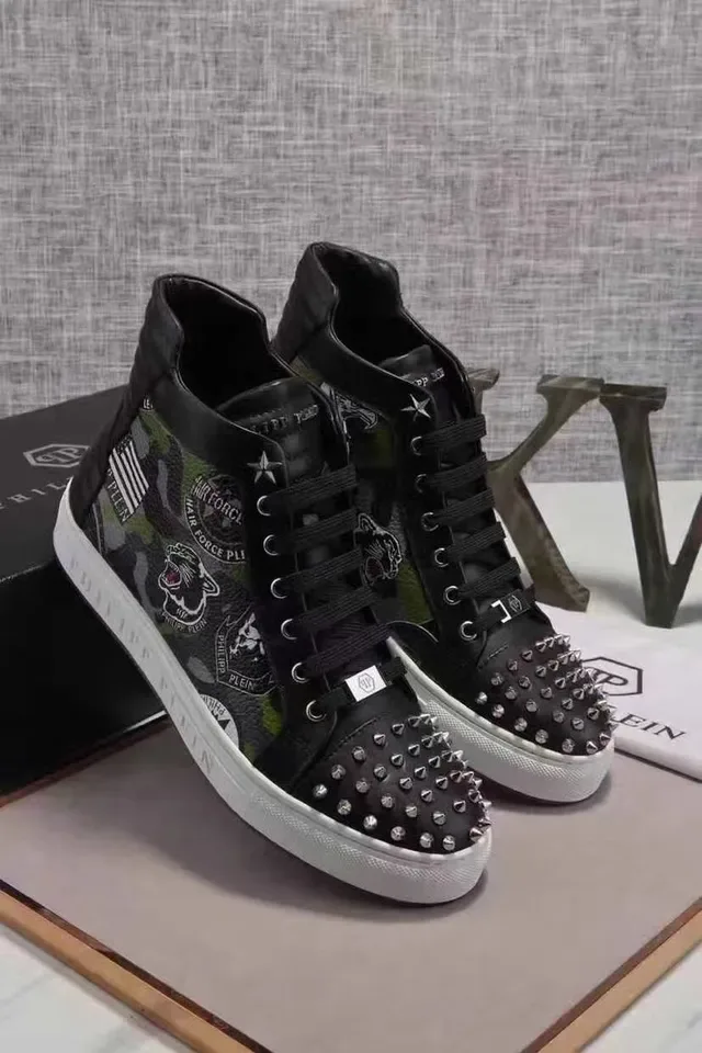Philipp Plein Sneakers Lifestyle Camo à Embouts Cloutés Hauts 3