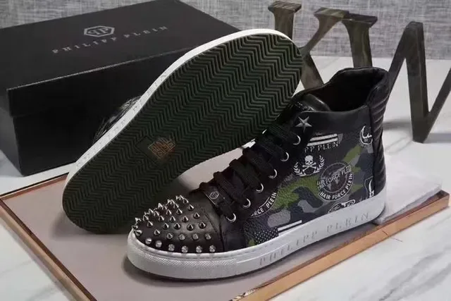 Philipp Plein Sneakers Lifestyle Camo à Embouts Cloutés Hauts 4