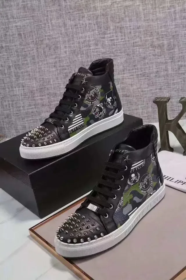 Philipp Plein Sneakers Lifestyle Camo à Embouts Cloutés Hauts 5