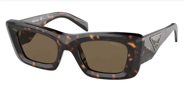 Prada Angular Cat-Eye Glossy Black Sunglasses 8