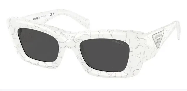 Prada Angular Cat-Eye Glossy Black Sunglasses 9