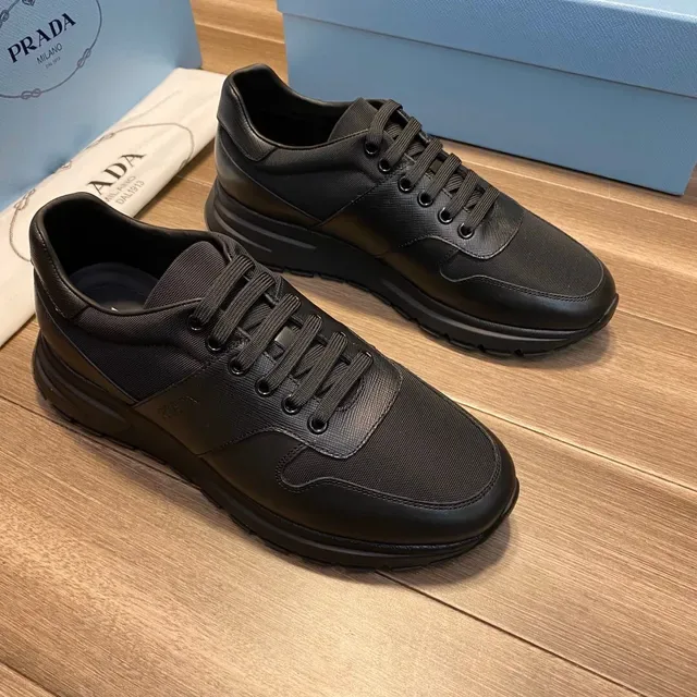 Prada Black Gray Mixed-Material Upper Chunky Sculpted Sole Lifestyle Sneakers 12