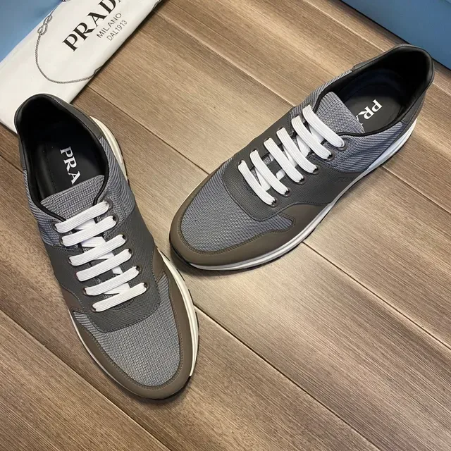 Prada Black Gray Mixed-Material Upper Chunky Sculpted Sole Lifestyle Sneakers 15