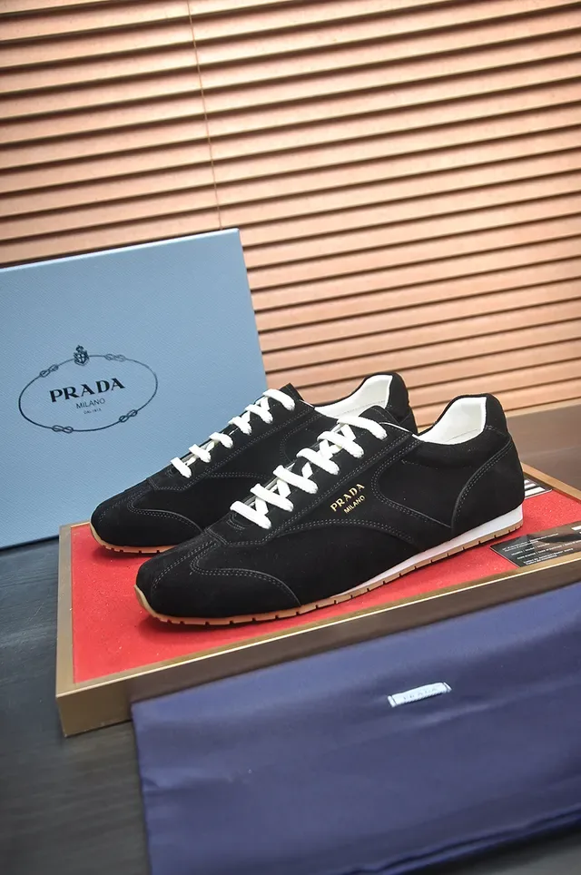 Prada Black Suede Lifestyle Sneakers 4