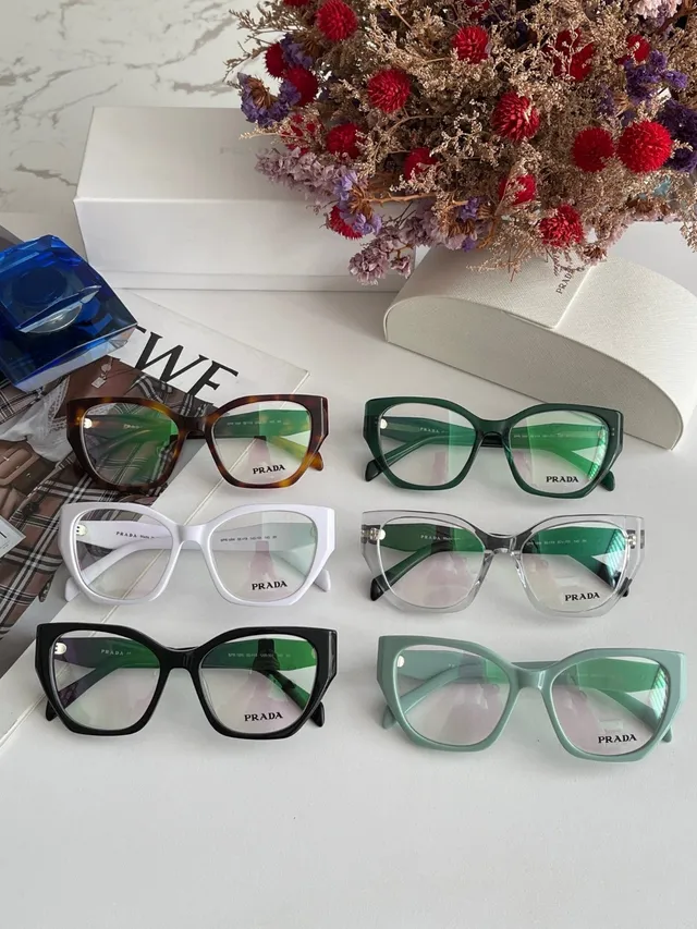 Prada Cat-Eye Matte Mint Green Optical Glasses 3
