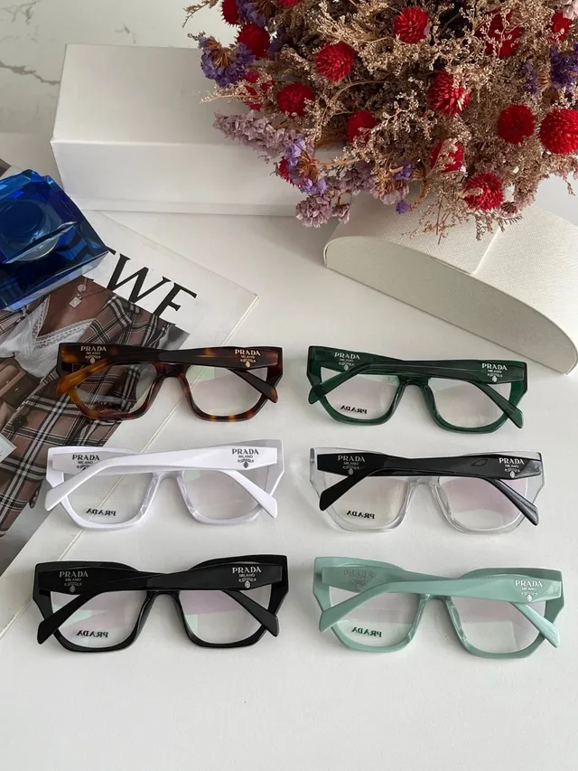 Prada Cat-Eye Matte Mint Green Optical Glasses 4
