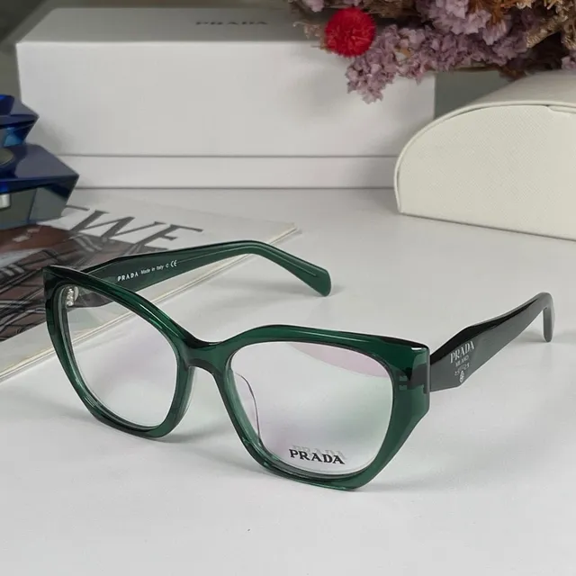 Prada Cat-Eye Matte Mint Green Optical Glasses 7