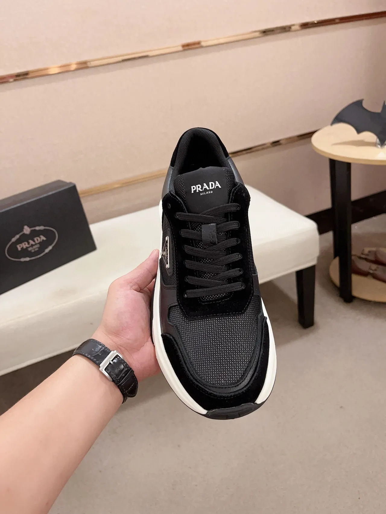 Prada Cloudbust Black and White Chunky Sneakers 2