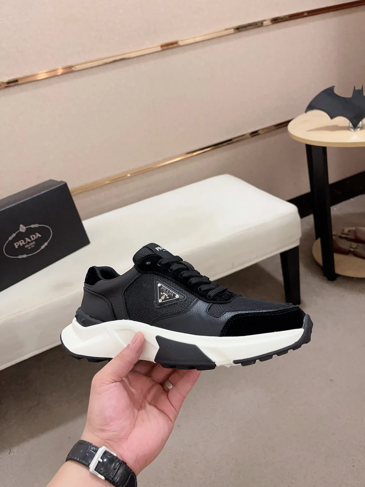 Prada Cloudbust Black and White Chunky Sneakers 4