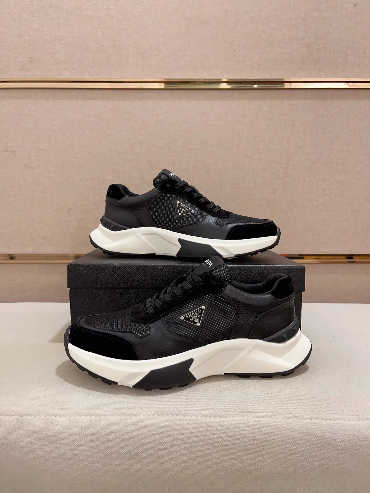 Prada Cloudbust Black and White Chunky Sneakers 7