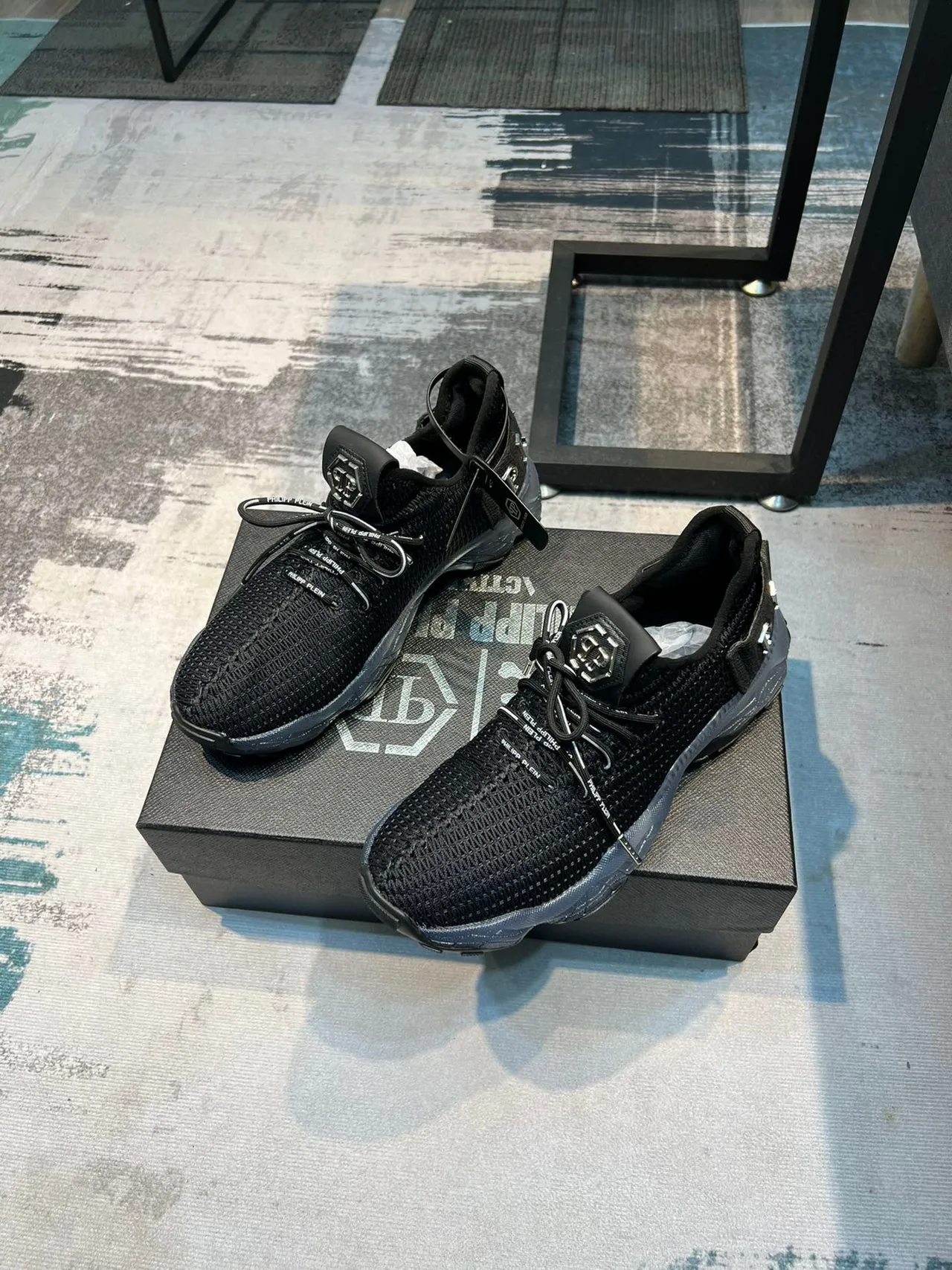 Prada Cloudbust Black Gray Knit Upper Sculpted Midsole Lifestyle Sneakers 5