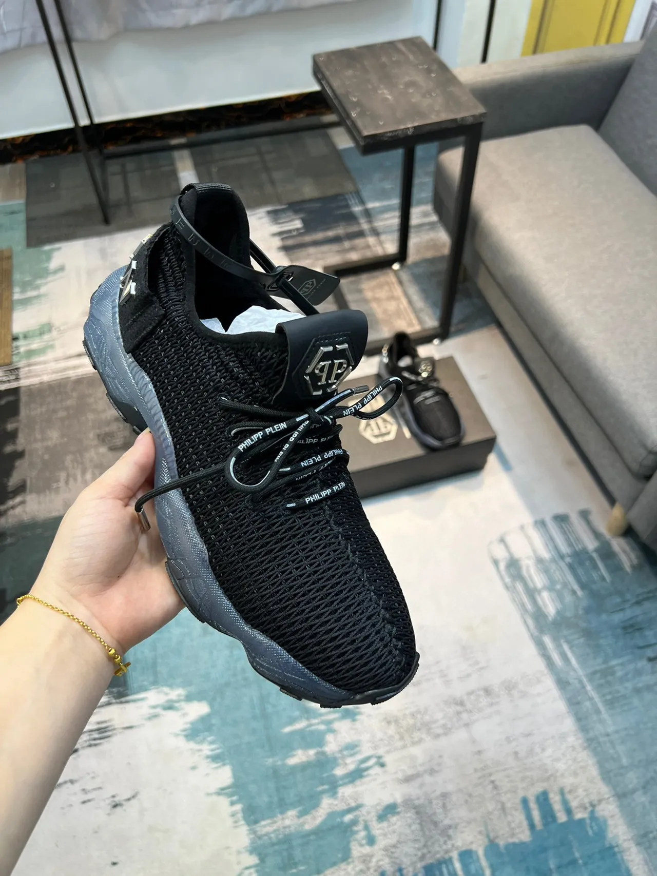 Prada Cloudbust Black Gray Knit Upper Sculpted Midsole Lifestyle Sneakers 6
