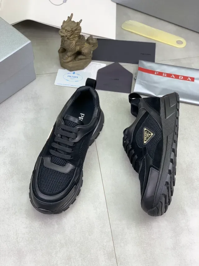 Prada Cloudbust Black Mixed-Material Chunky Sneaker 5