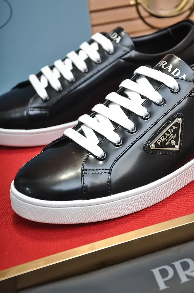 Prada Cloudbust Black White Smooth Leather Laces Lifestyle Sneakers 2
