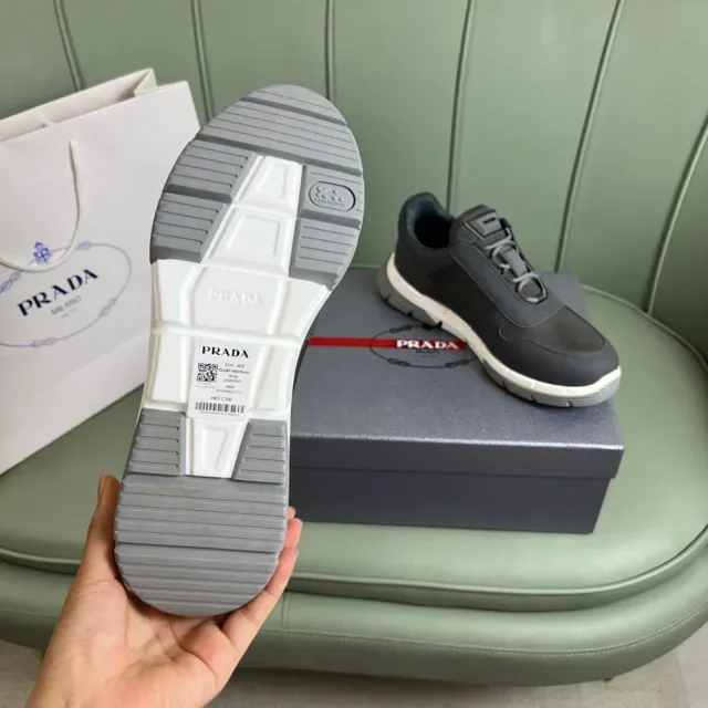 Prada Cloudbust Gray and White Lifestyle Sneakers 2