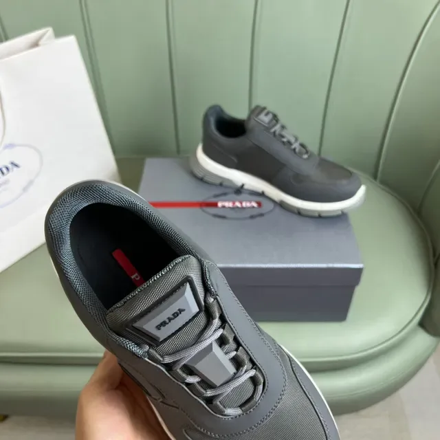 Prada Cloudbust Gray and White Lifestyle Sneakers 3