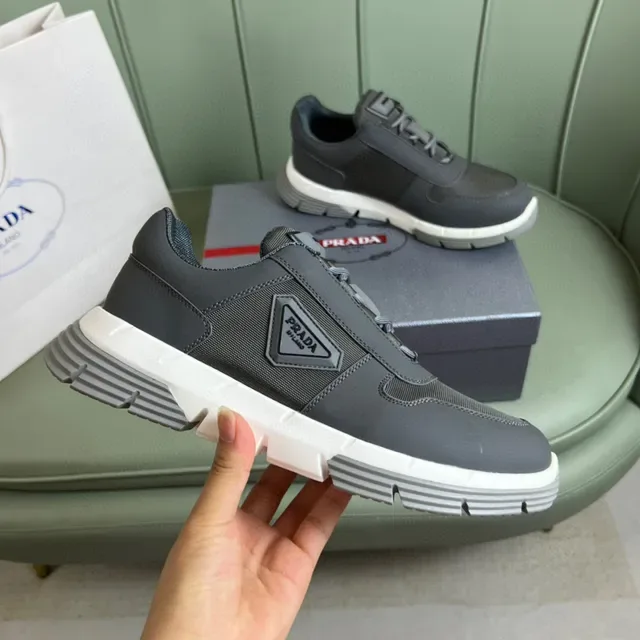 Prada Cloudbust Gray and White Lifestyle Sneakers 4