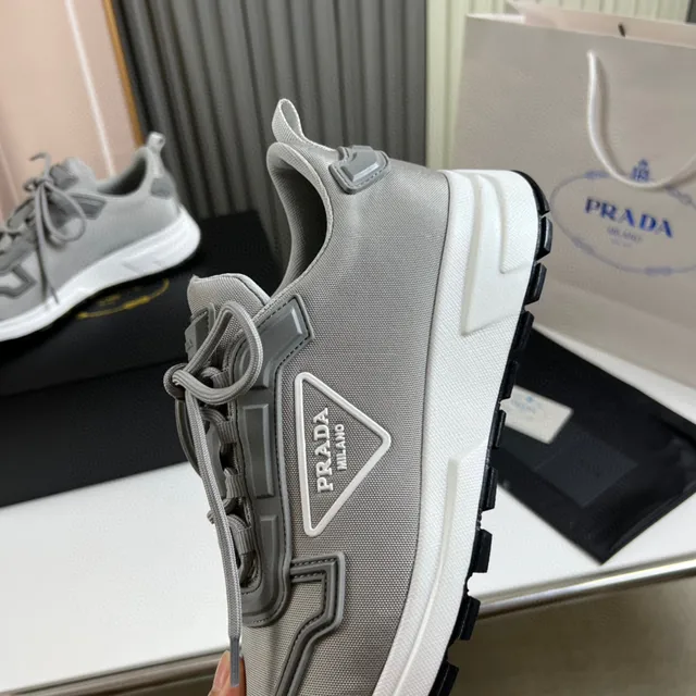 Prada Cloudbust Gray Textile Lifestyle Sneakers 3