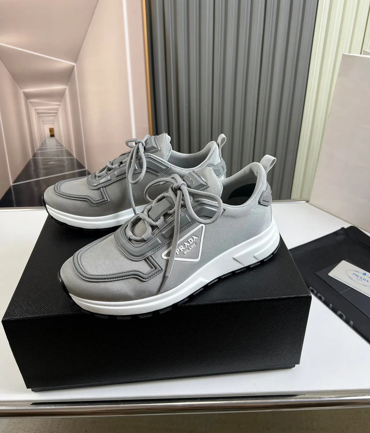 Prada Cloudbust Gray Textile Lifestyle Sneakers 8