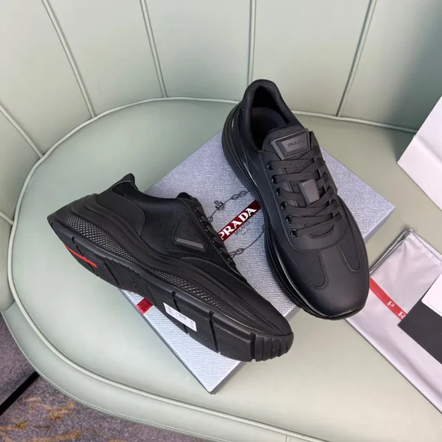 Prada Cloudbust Monochrome Black Lifestyle Sneakers 5