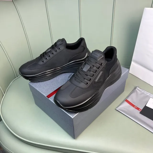 Prada Cloudbust Monochrome Black Lifestyle Sneakers 7