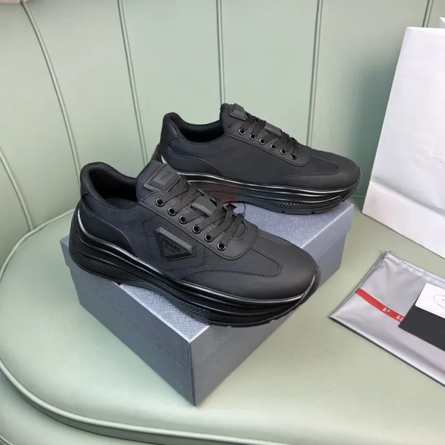 Prada Cloudbust Monochrome Black Lifestyle Sneakers 8