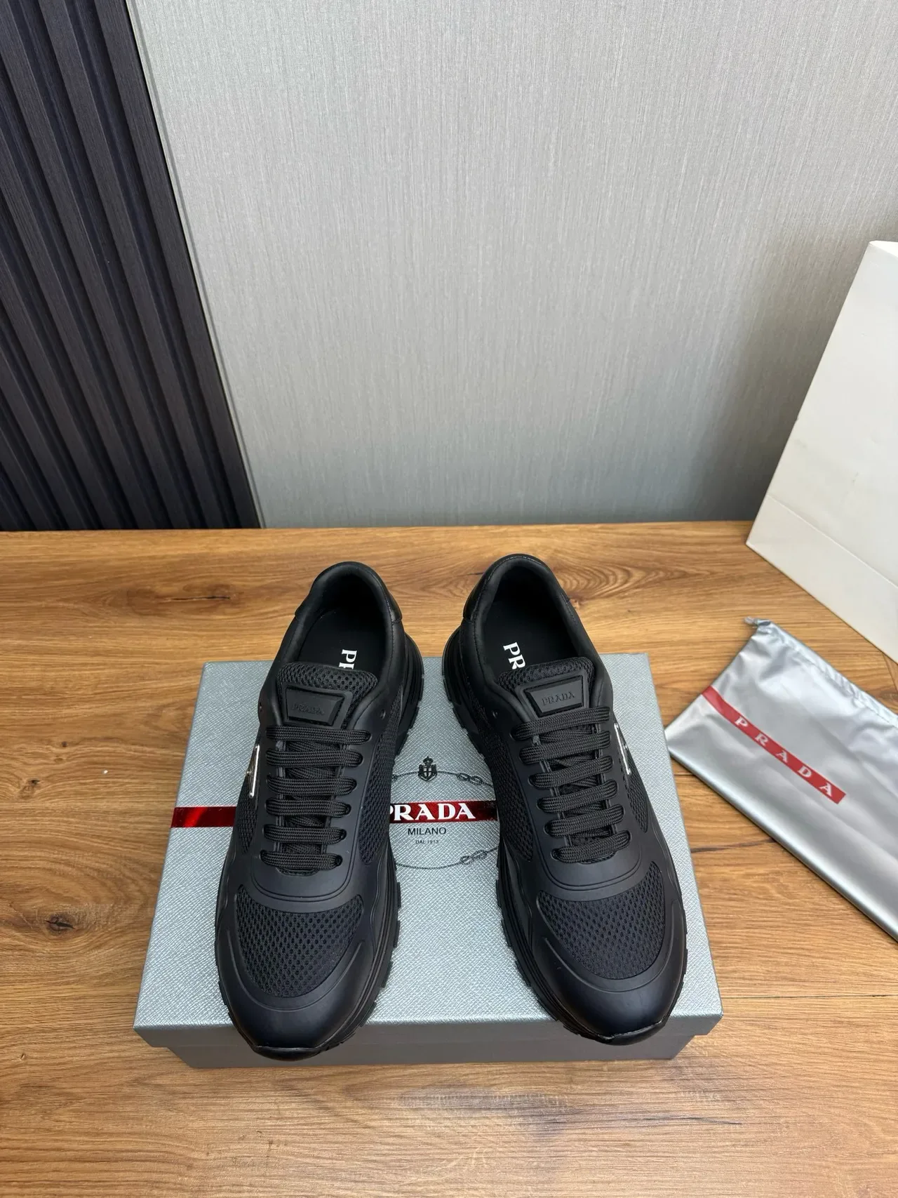 Prada Cloudbust Monochrome Black Lifestyle Sneakers 2