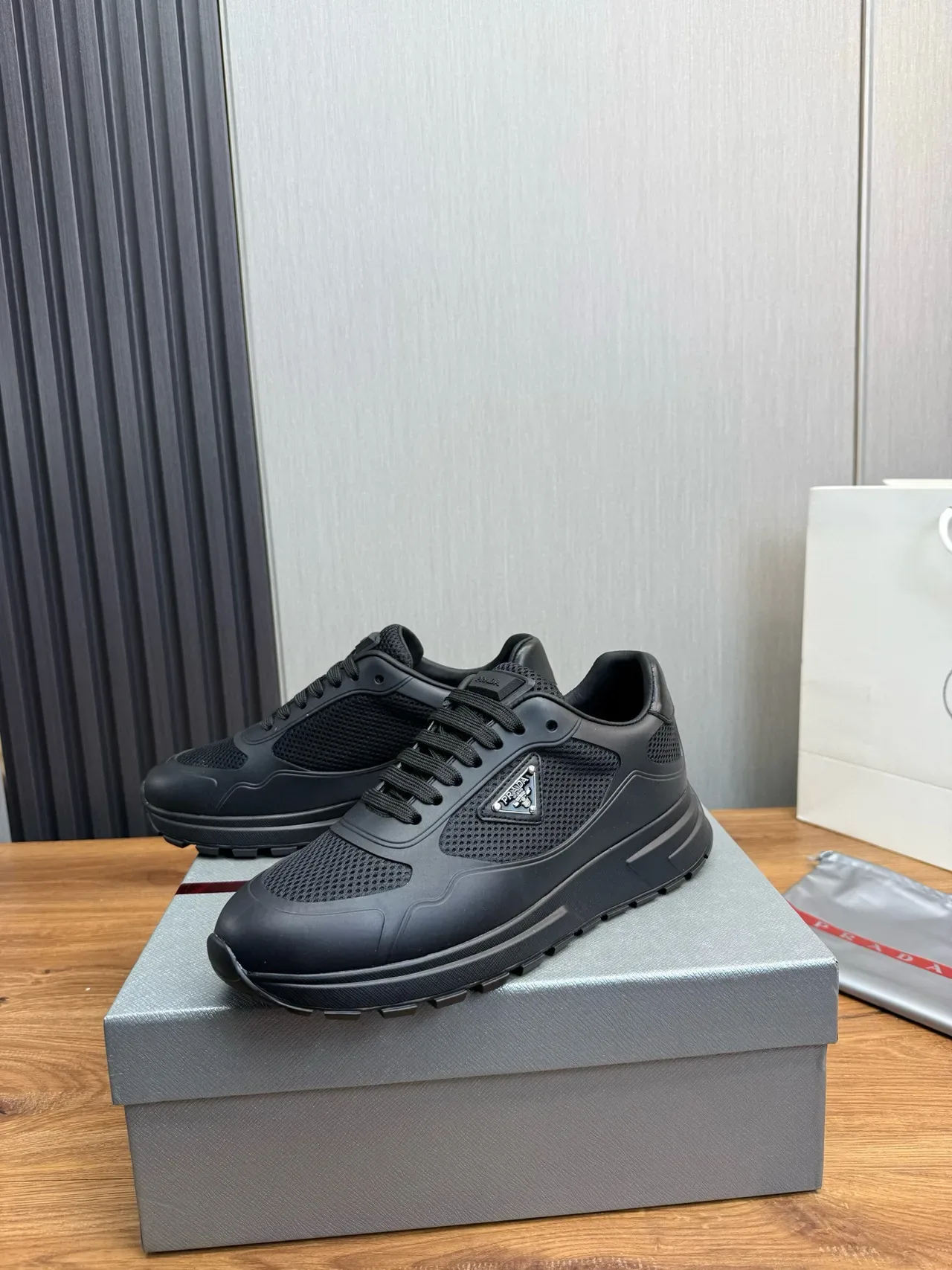Prada Cloudbust Monochrome Black Lifestyle Sneakers 3