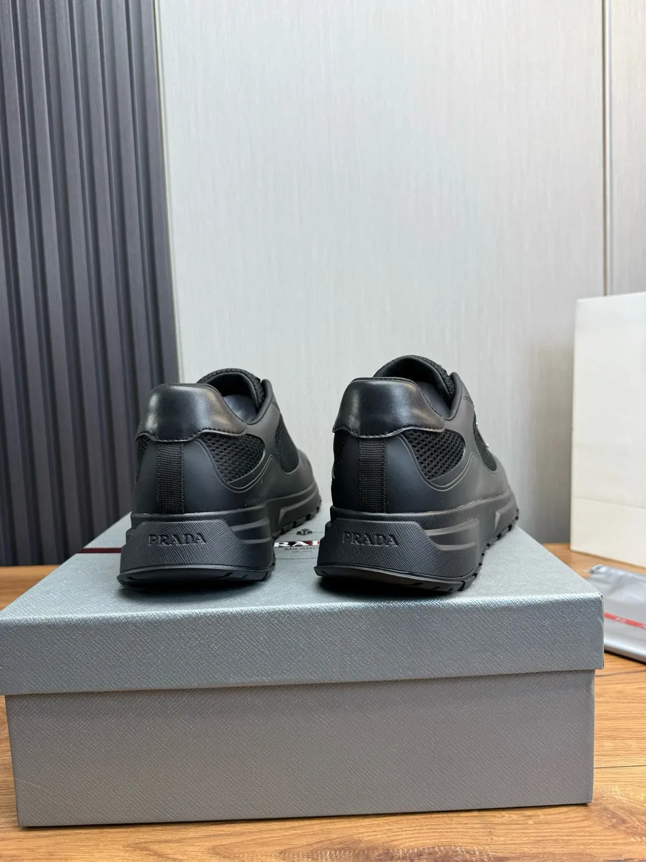 Prada Cloudbust Monochrome Black Lifestyle Sneakers 4