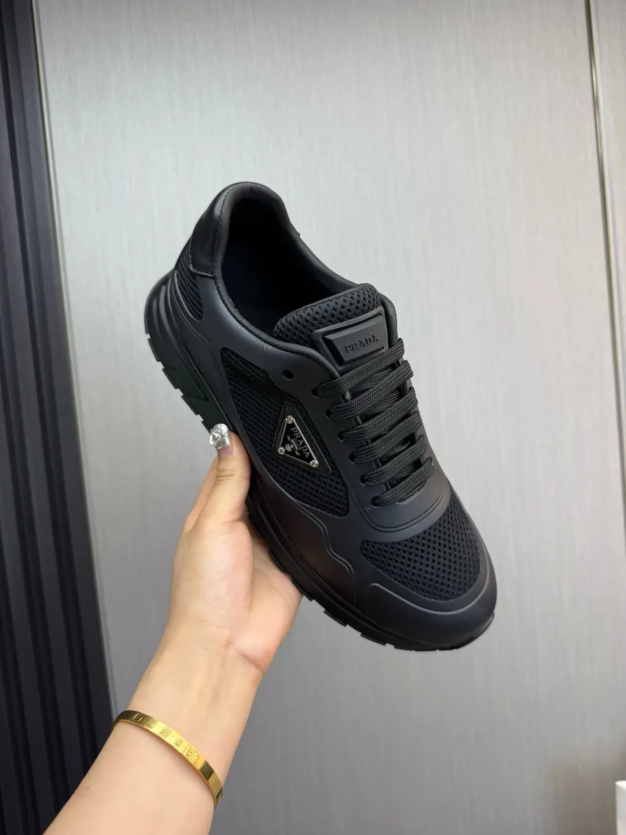 Prada Cloudbust Monochrome Black Lifestyle Sneakers 7