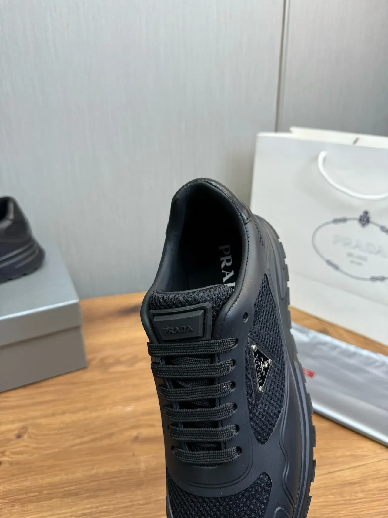 Prada Cloudbust Monochrome Black Lifestyle Sneakers 9