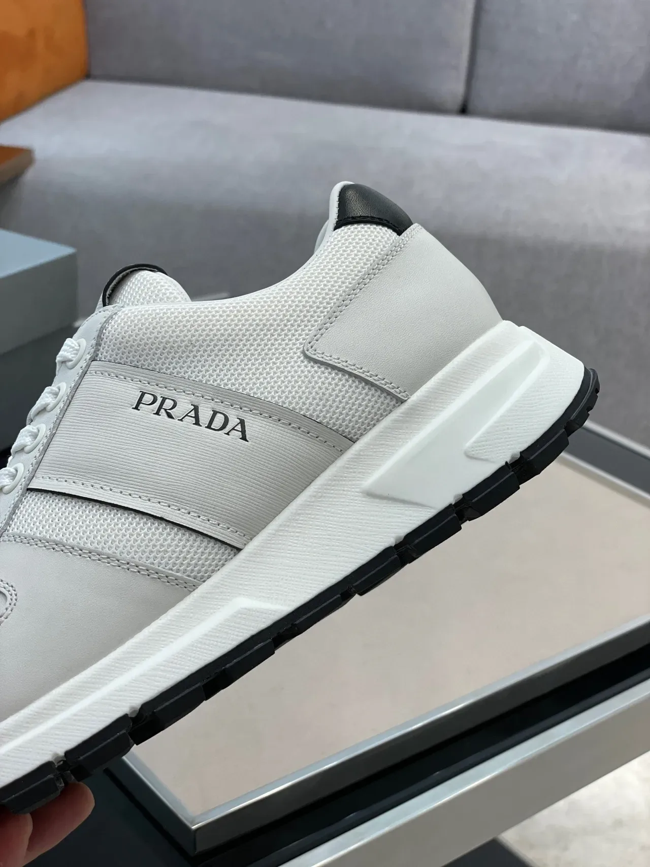Prada Cloudbust Off-White and Black Lifestyle Sneakers 3