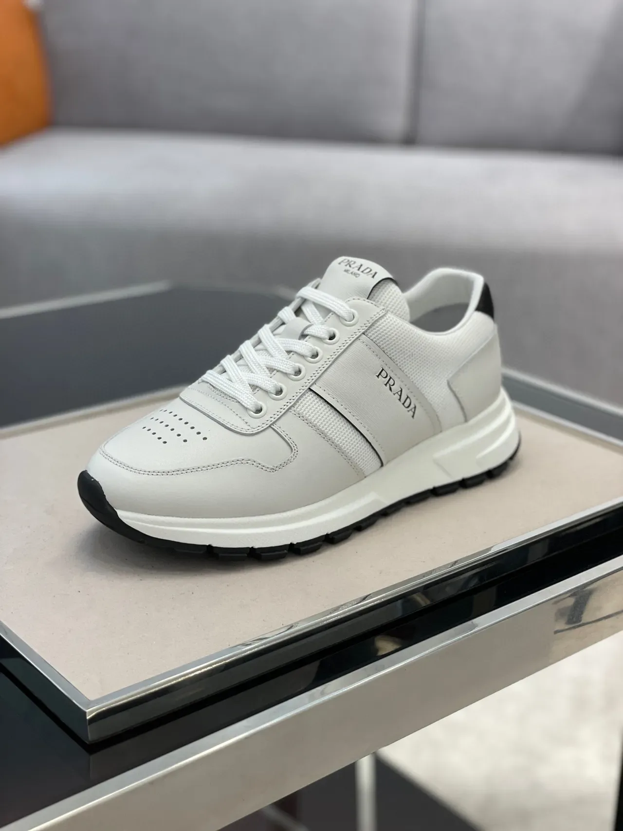 Prada Cloudbust Off-White and Black Lifestyle Sneakers 7