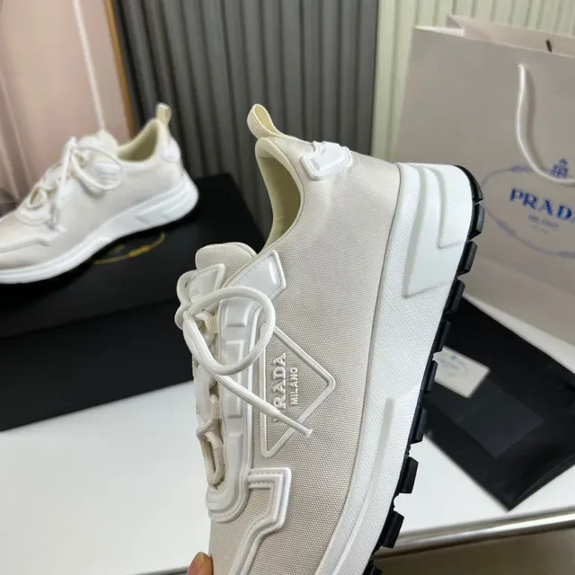 Prada Cloudbust Off-White Textile Lifestyle Sneakers 3