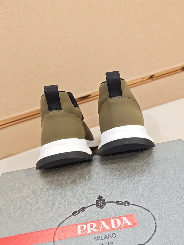 Prada Cloudbust Olive Green Slip-On Lifestyle Sneakers 3