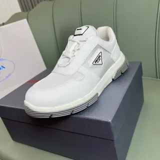 Prada Cloudbust White and Gray Lifestyle Sneakers