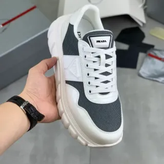 Prada Cloudbust White and Gray Lifestyle Sneakers